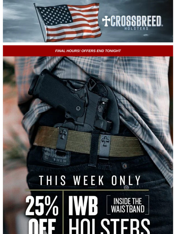⏳Final Hours: 25% Off IWB Holsters