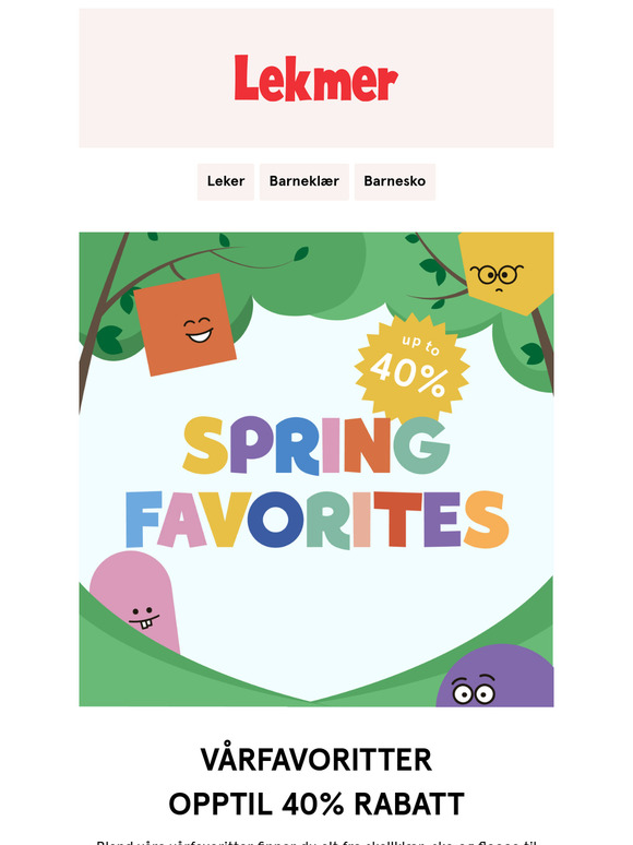 🌈🌤️ Opptil 40% | Sykkler, leker, yttertøy & mer!