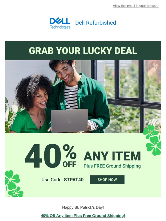 40% Off Any Item 💰🌈 Happy St. Patrick's Day!