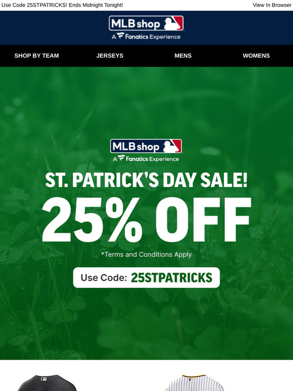 Your Final Call For St. Paddy's Day Savings!