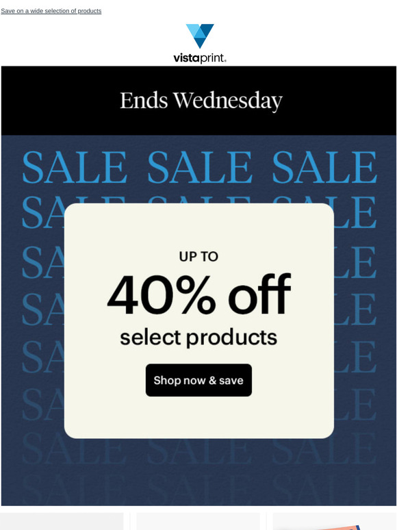 Sale starts in 3, 2, 1…Up to 40% off!