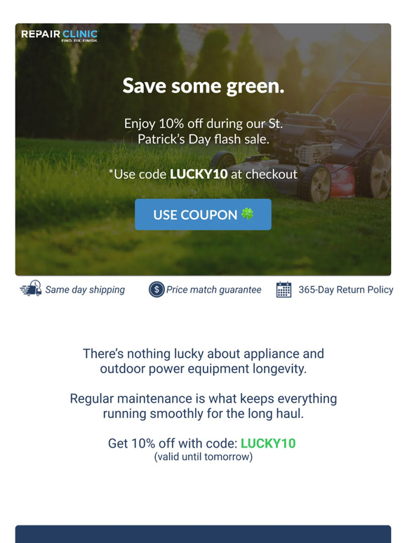 Hey, it's your lucky day! 🍀