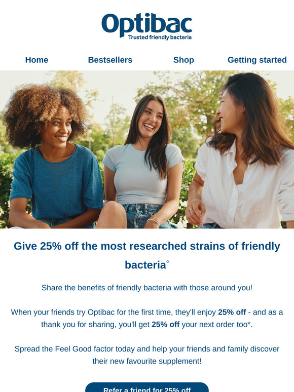25% off for you and your friends!