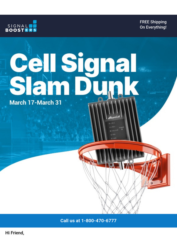 March Madness Sale is ON! Save Up to 10% SureCall Cell Signal Boosters