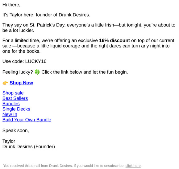 St. Patrick's Day Lucky Code ☘️