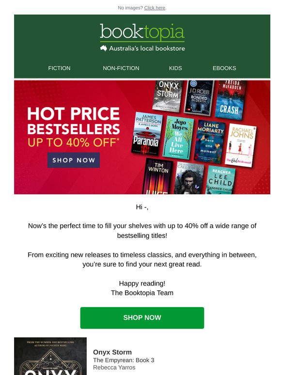 🔥 Up to 40% off bestsellers 📚