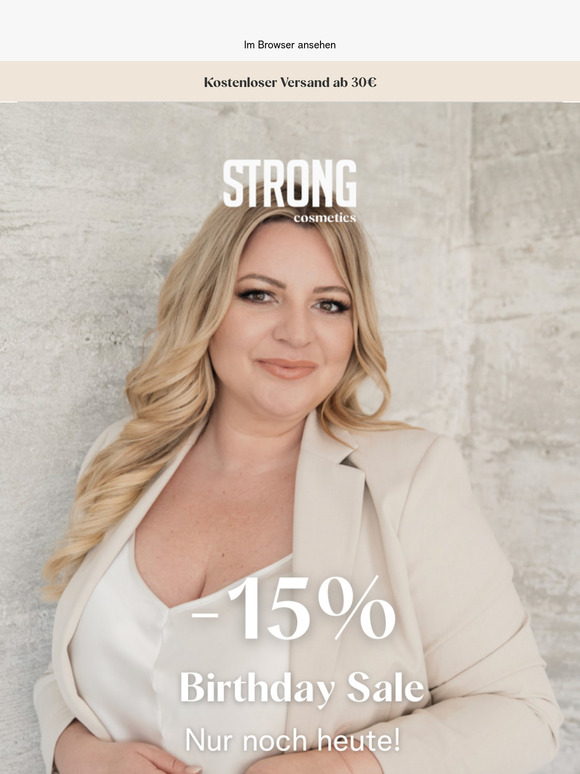NUR NOCH HEUTE! 15% auf ALLES: Birthday Sale 🎁🎉
