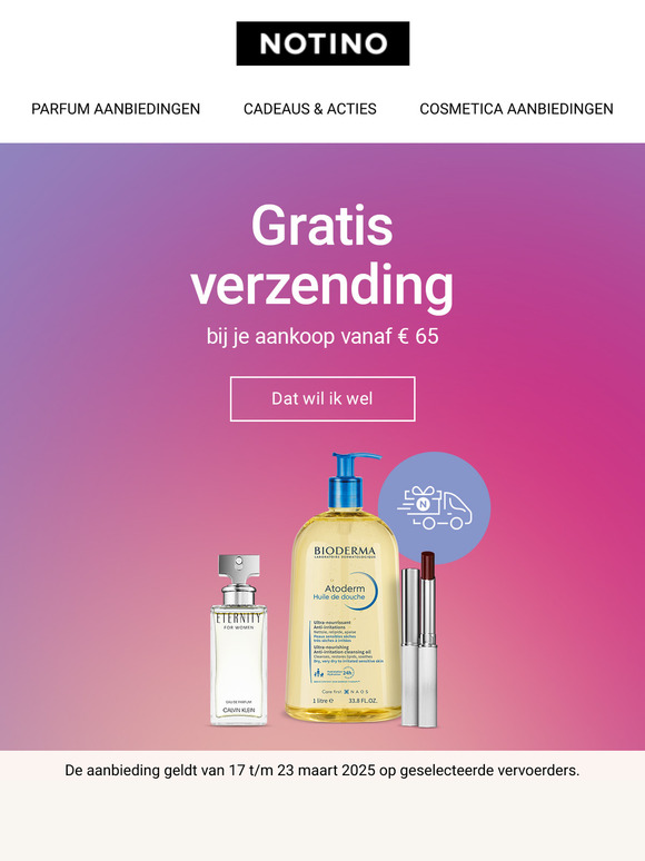 Meer beauty, geen verzendkosten!