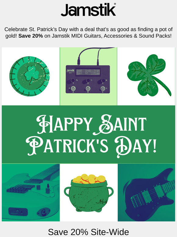 🍀 Get  Lucky —20% Off Jamstik MIDI Guitars