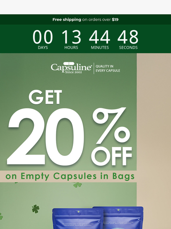 ⏳ Final Hours! 20% OFF Bags Ends Soon!🍀