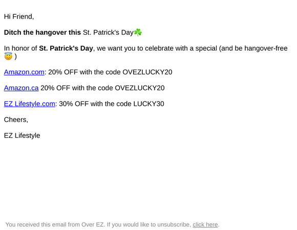 RE: Your St Patricks Day Hangover 🍀