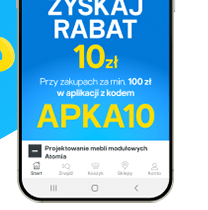 Zyskaj rabat 10 zł przy zakupach za min. 100 zł w aplikacji z kodem APKA10