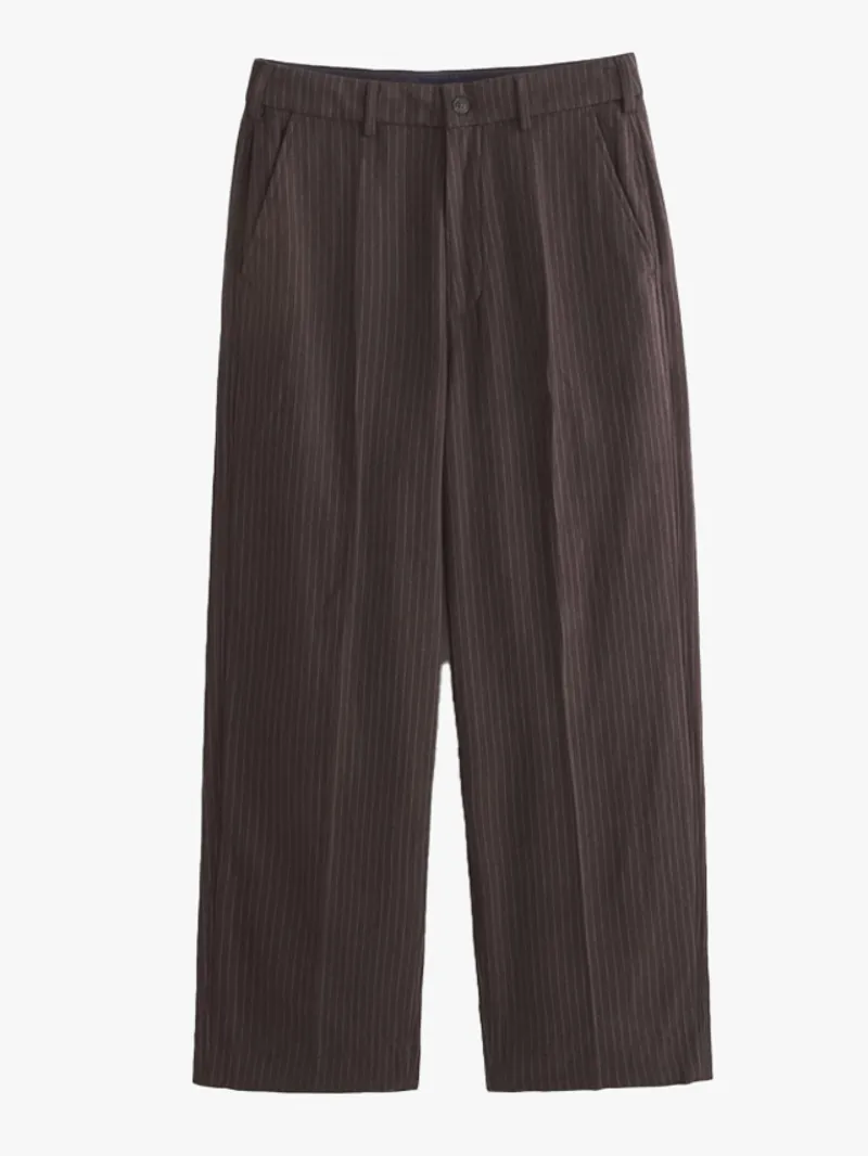 Abercrombie Baggy Tailored Linen-Blend Trouser