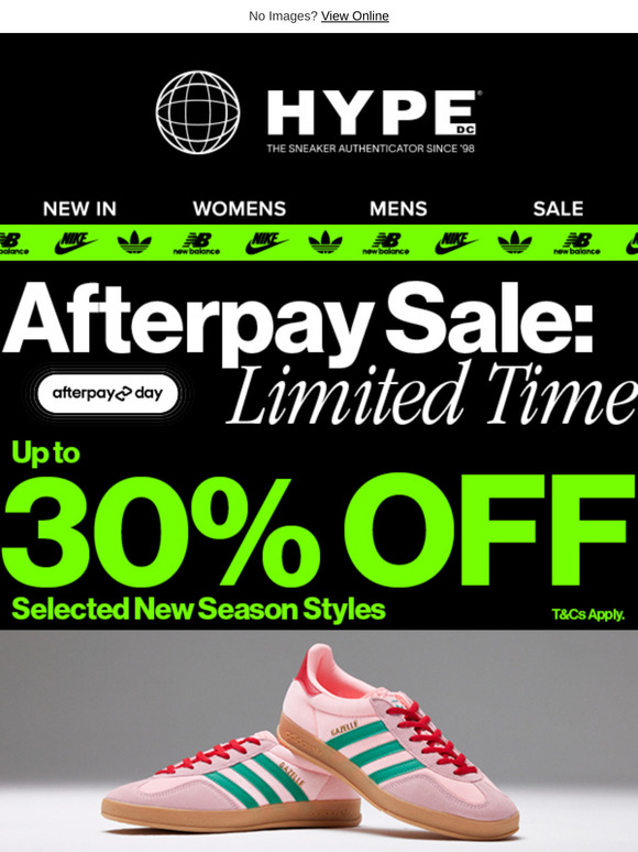 Live now: Up to 30% off new season styles