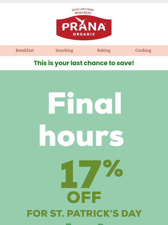 Last Chance: 17% Off! 🍀