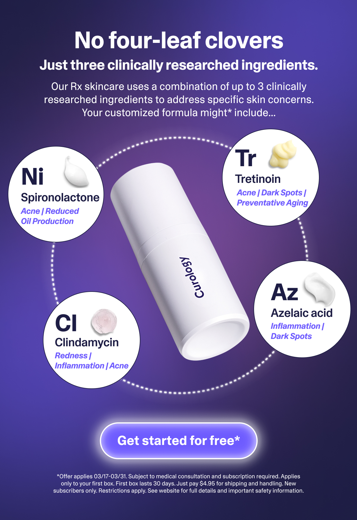 No four-leaf clovers. Just three clinically researched ingredients. 
