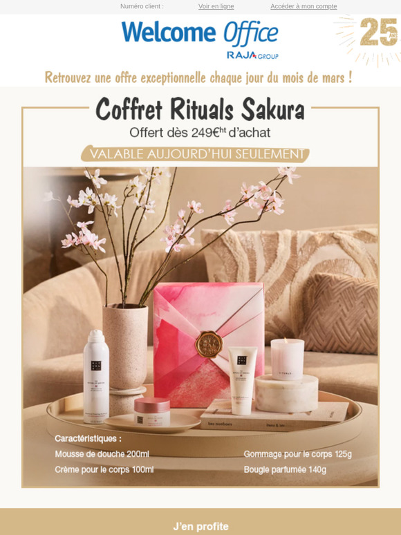 Coffret Rituals offert dès 249€HT d'achat