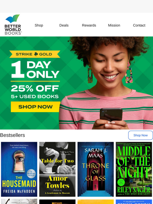 🍀 Lucky You! 25% Off Books – Today ONLY! 🌈