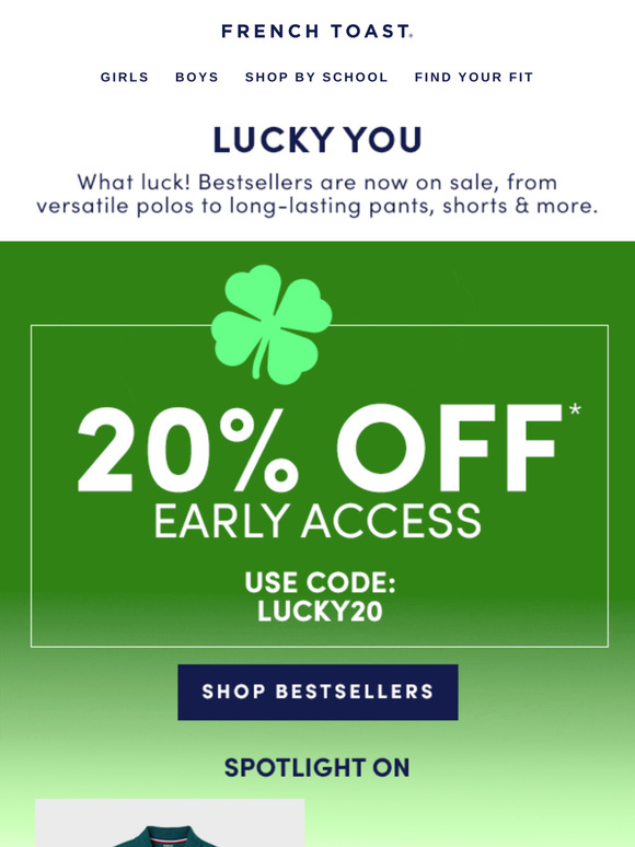 🍀 Feeling lucky? Open for surprise savings!