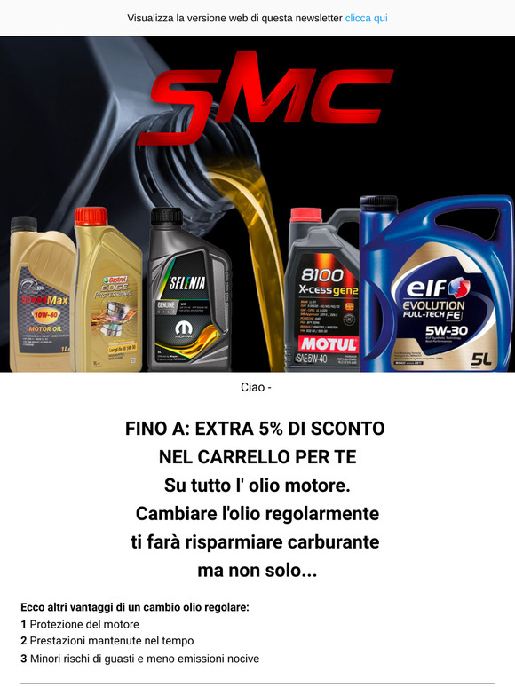 💰 Lunedì' di risparmio sull' Olio motore delle migliori marche