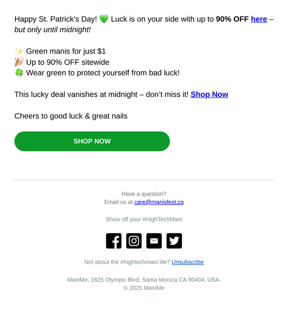 🍀 Last Chance! St. Patrick’s Day Sale – Up to 90% OFF!