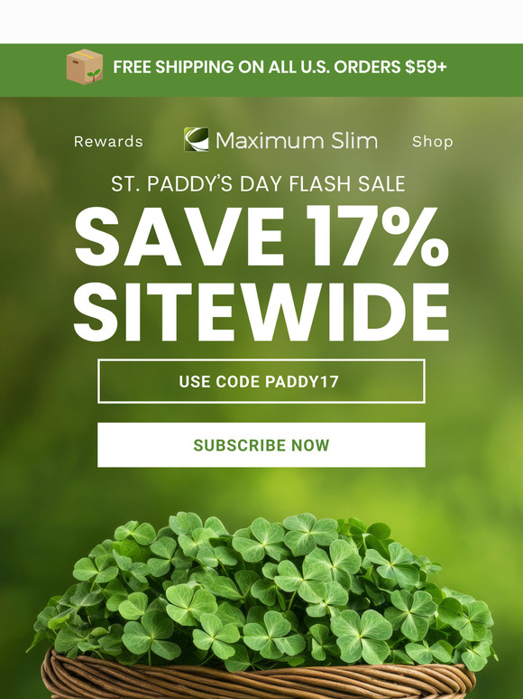 Save 17% for St. Paddy’s Day ☘️