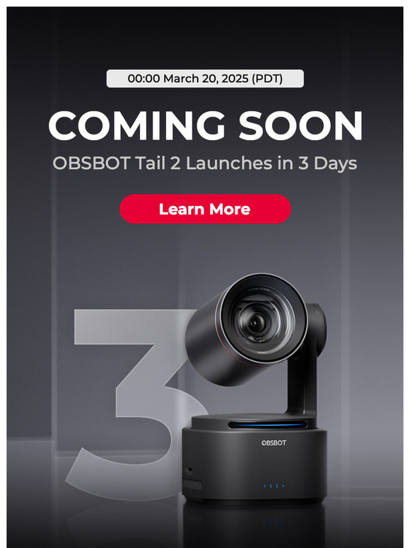 Get Ready: OBSBOT Tail 2 Launches in Just 3 Days!