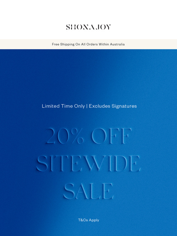 20% OFF SITEWIDE SALE