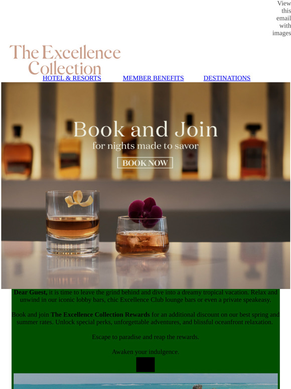 Tropical nights made to savor in the Caribbean, Dear Guest