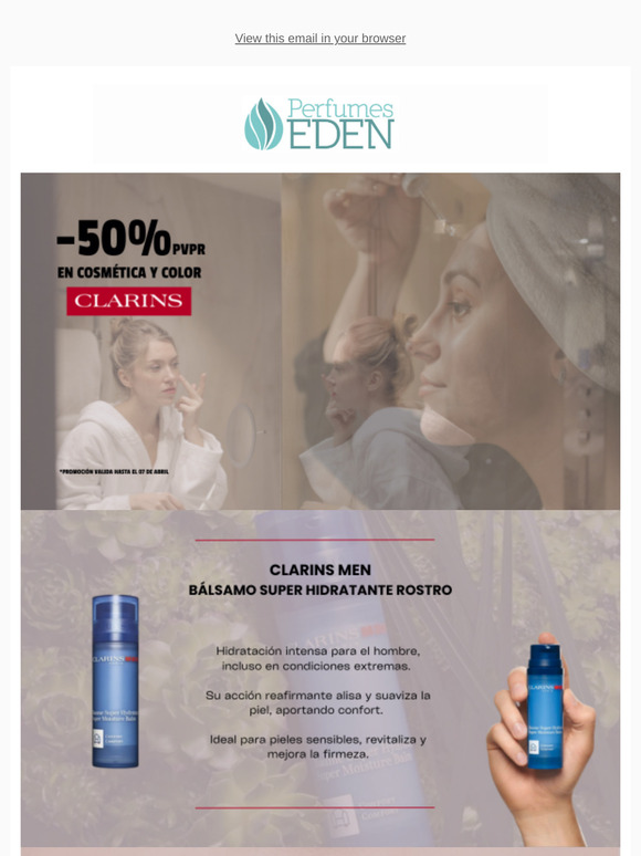 ¡50% de Descuento sobre PVPR en color y cosmética Clarins!