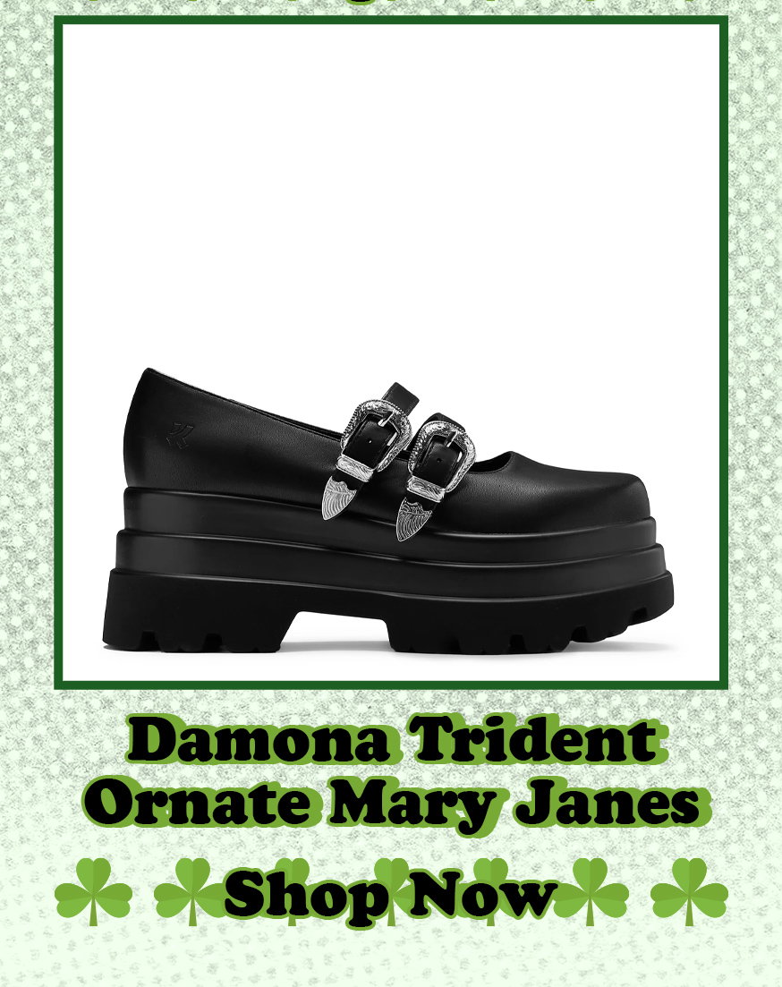 Damona Trident Ornate Buckle Mary Janes
