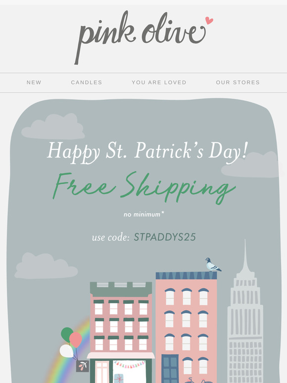 Happy St. Patrick's Day + FREE Shipping! ☘️