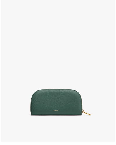 Curved Zip Wallet Bottle Green