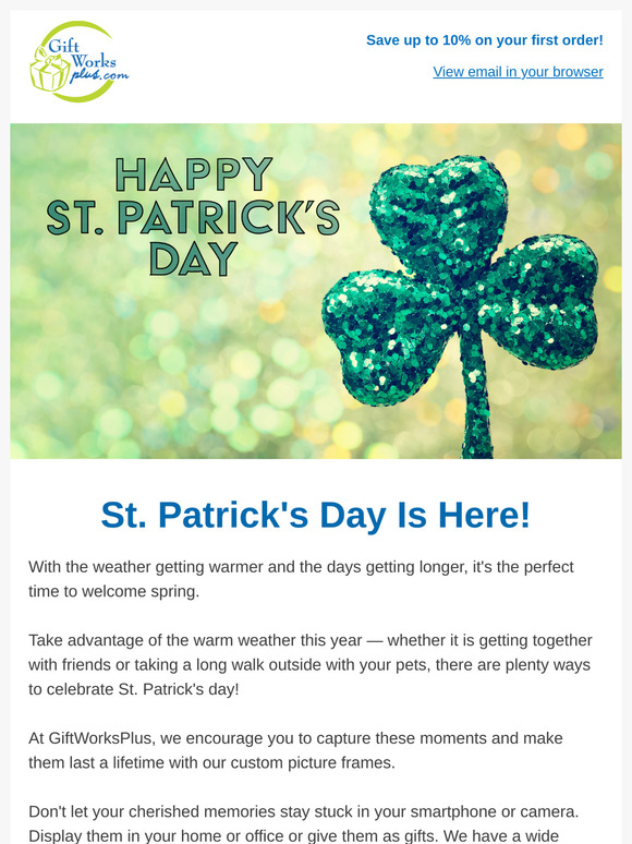 Shamrockin’ Picture Frame Designs for St. Patrick’s Day!