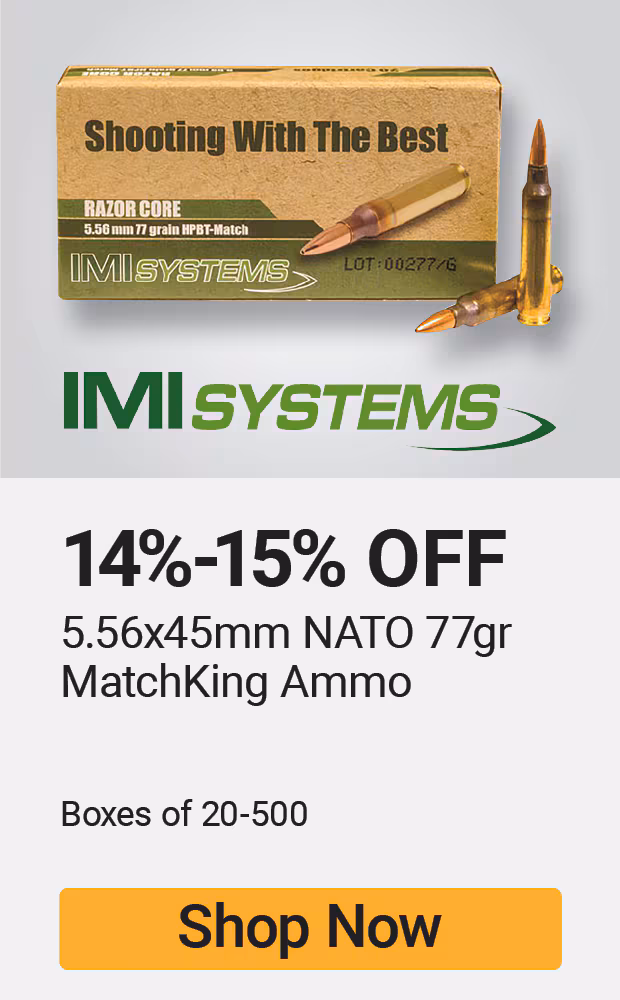 IMI 5.56x45mm NATO 77gr MatchKing Ammo