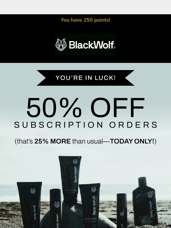 You're in Luck! 50% Off Subscription Orders 🍀