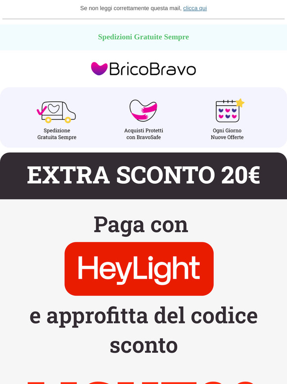 Ottieni un extra sconto con HeyLight