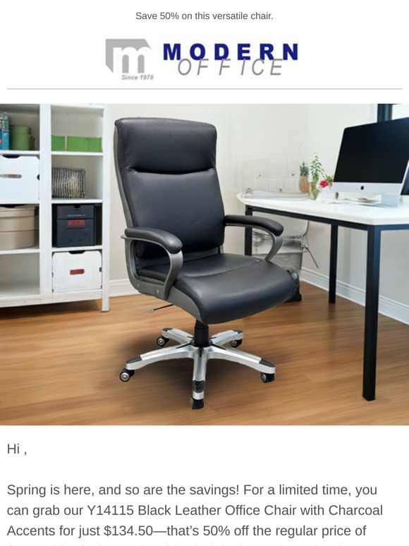 Spring Into Savings With 50% Off This Leather Chair!