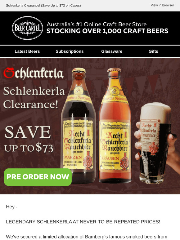 🚨Schlenkerla Clearance!🚨 (Save Up to $73 on Cases) 🍻