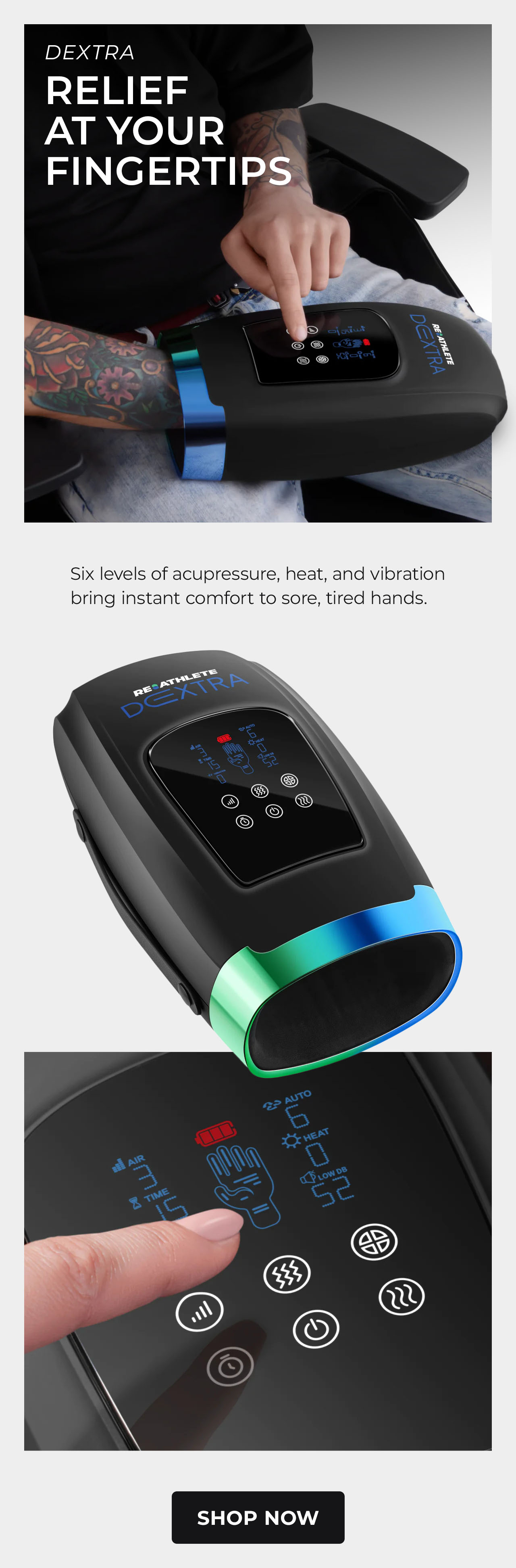 Dextra Cordless Hand Massager