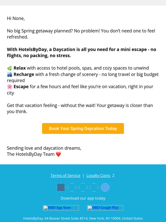 🌸 Refresh & Recharge - No PTO Required!