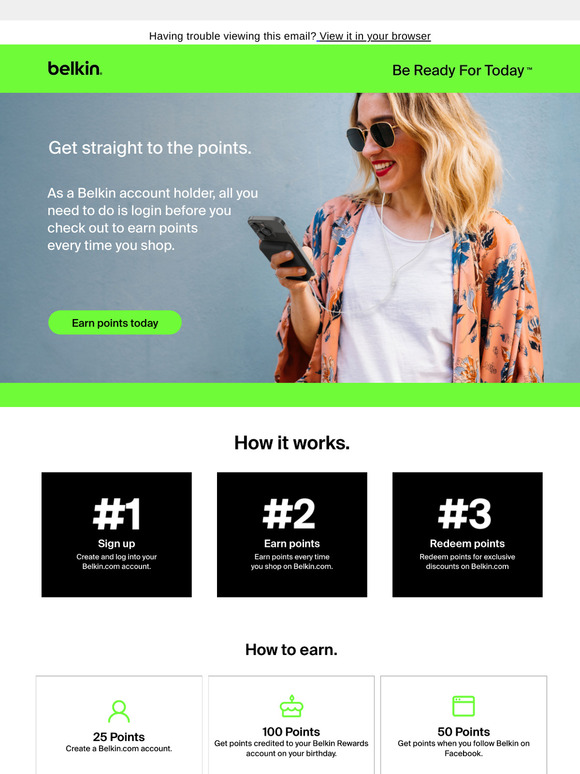 Make your Belkin account super-rewarding