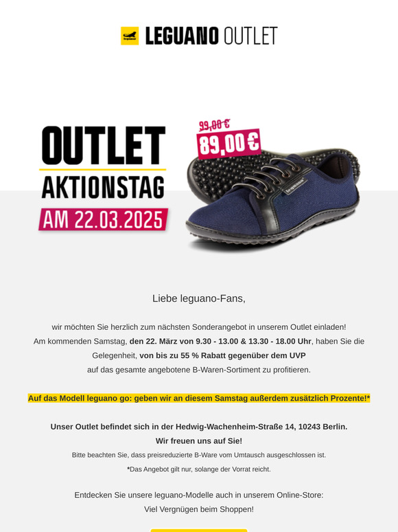 Am 22.03.2025  ist der nächste Aktionstag im Outlet Berlin