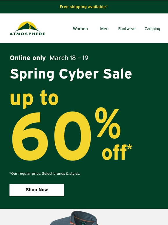 Up to 60% off at our Spring Cyber Sale 🚨
