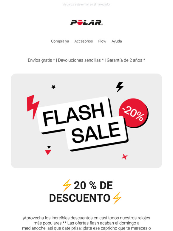 Las ofertas flash de Polar están aquí  🚀