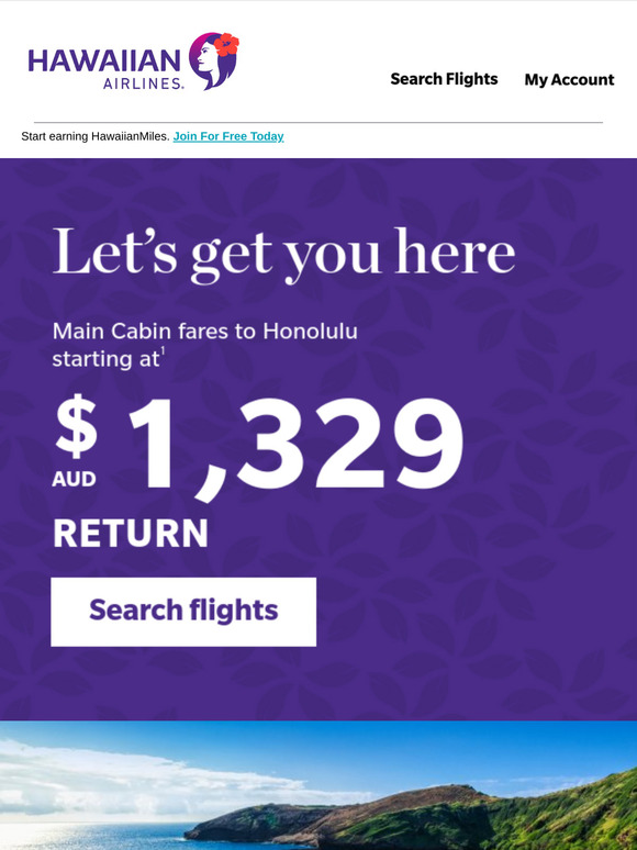 Your next getaway starts here — with today's fares