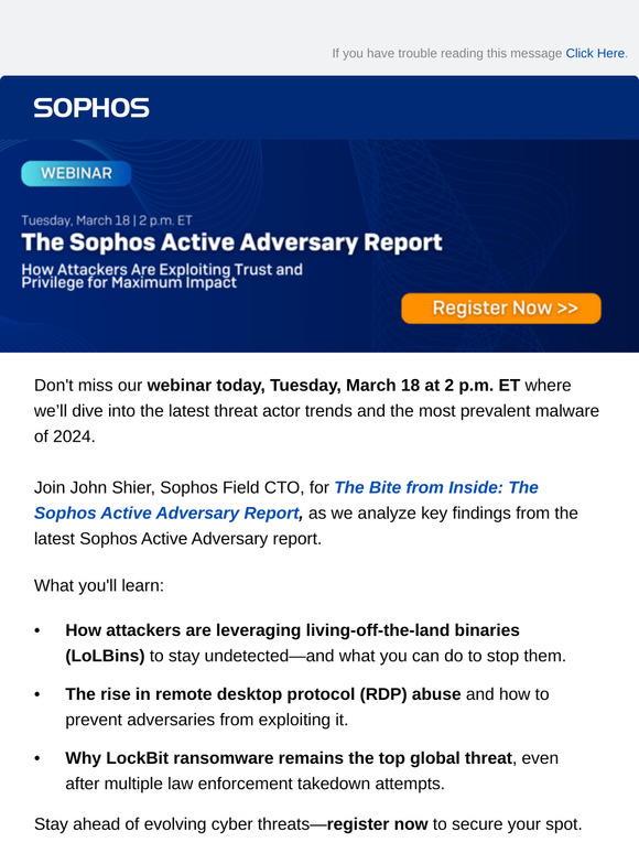 Webinar Today: Breaking Down the Latest Cyber Threat Trends