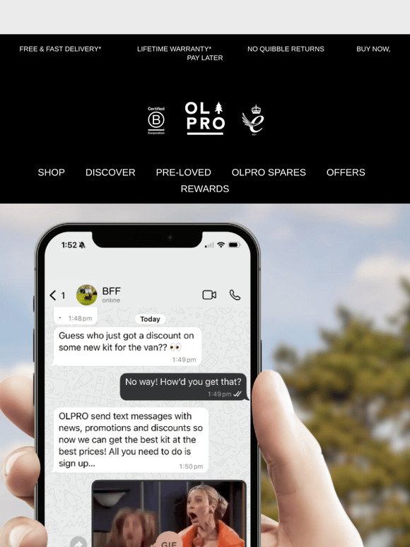 Never Miss an OLPRO Deal – Sign Up for Texts! 📱