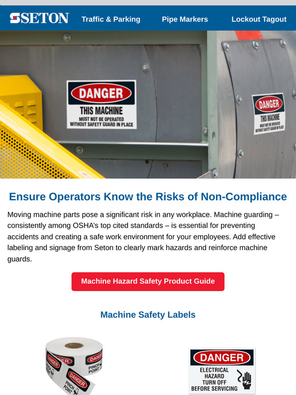Reinforce machine guards with impactful signage