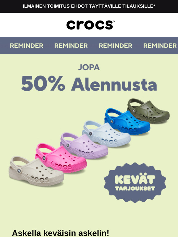 Kevätale: jopa 50 % alennusta!